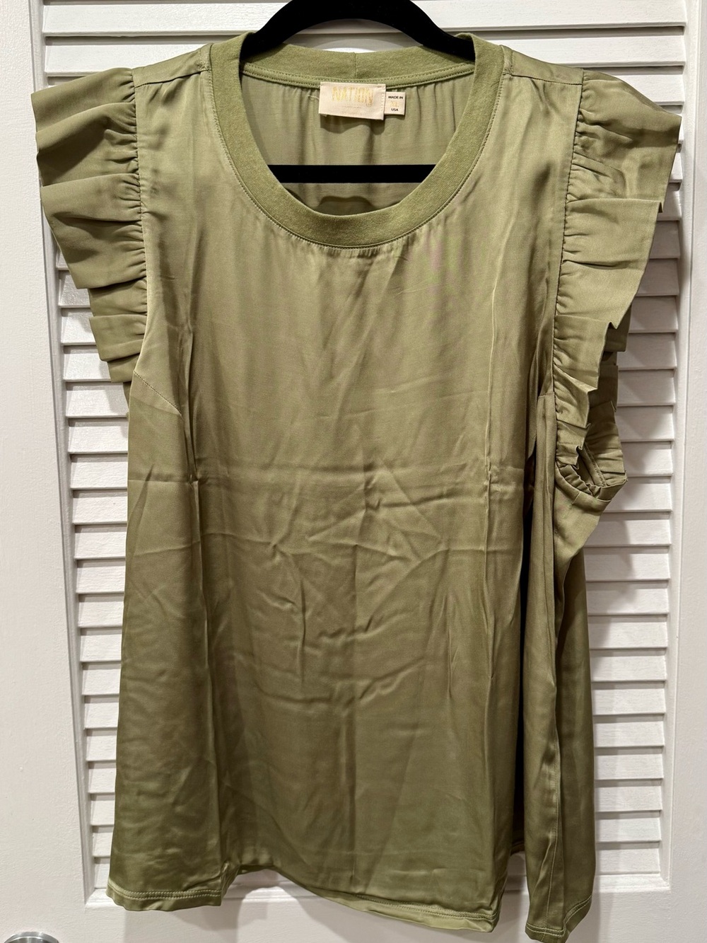 Nation LTD Olive Ruffle Sleeve Blouse